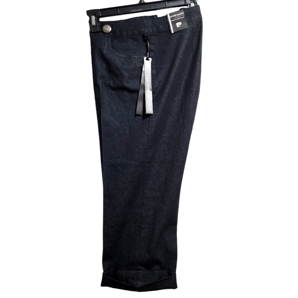 NWT Pierre Cardin Women's Jeans Capris Size 10 Navy